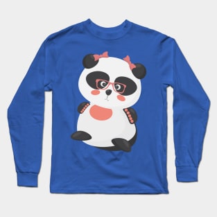 Cute Panda Girl Long Sleeve T-Shirt